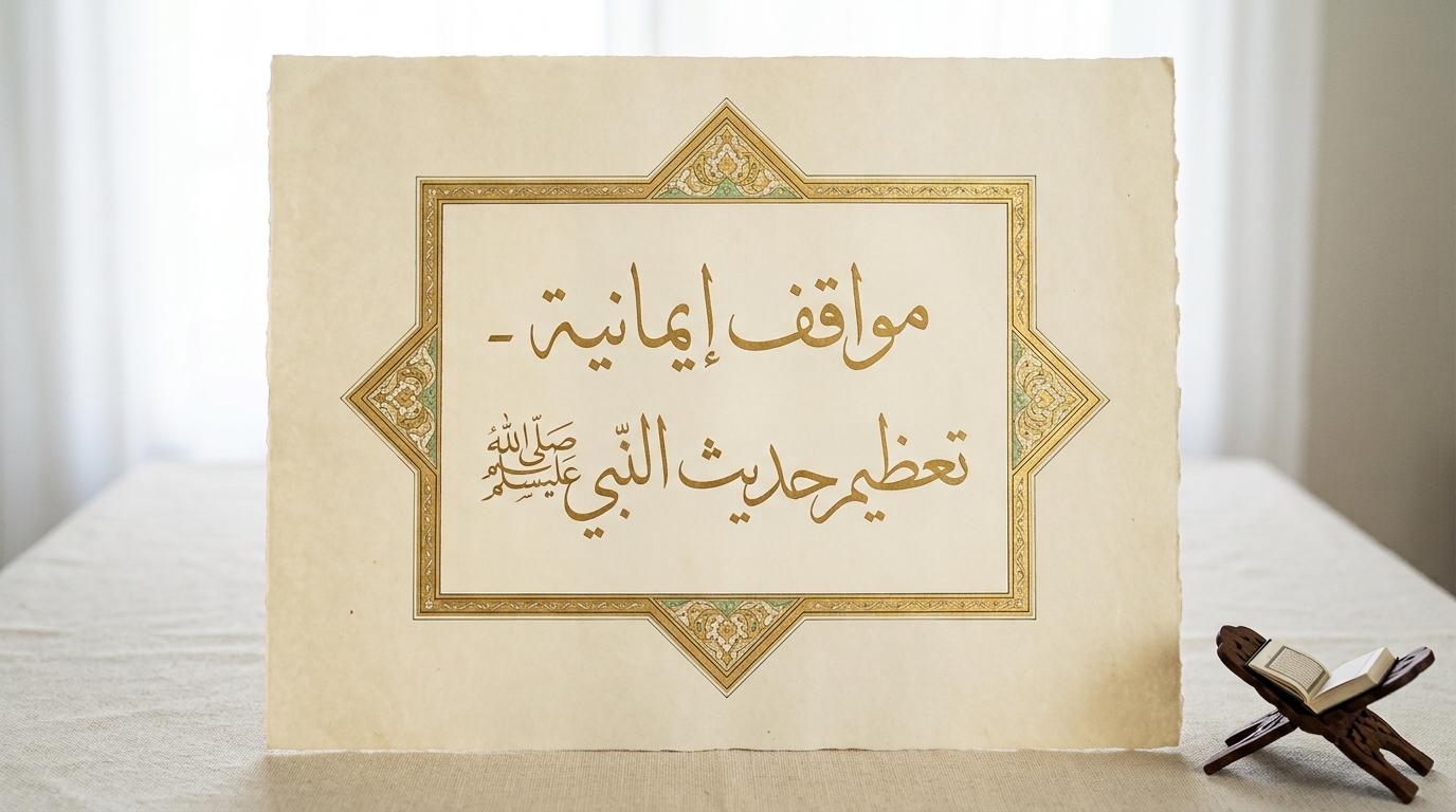 مواقف إيمانية - تعظيم حديث النبي صلى الله عليه وسلم - Image 1